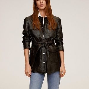 NWOT. Mango leather jacket